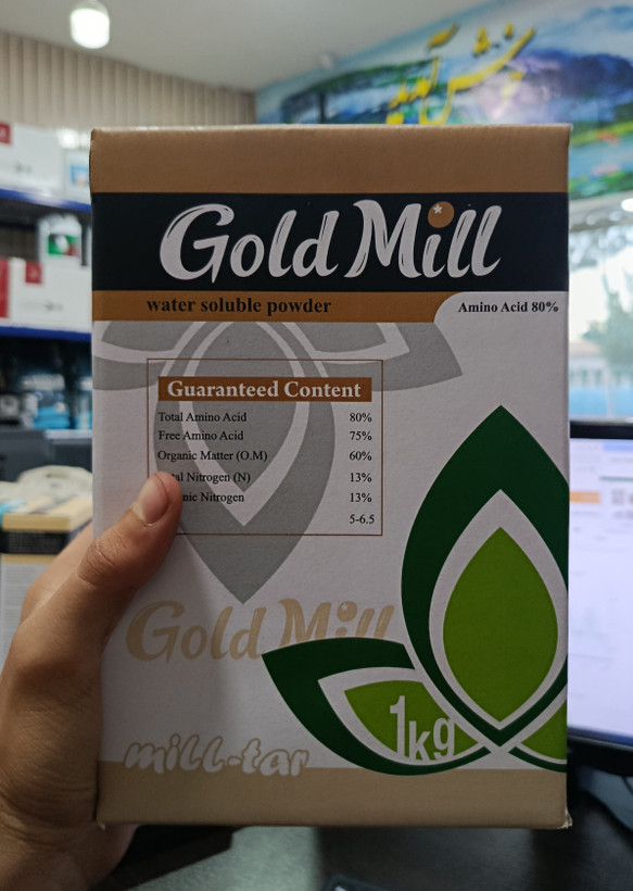 کود آمینواسید ۸۰٪ گلد میل (Gold Mill) – محرک رشد و ضد تنش – ۱ کیلوگرم (قسطی)